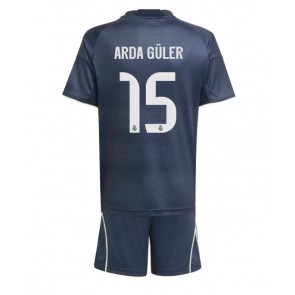 Real Madrid Arda Guler #15 Gostujuci Dres za Dječji 2025-26 Kratak Rukavima (+ kratke hlače)